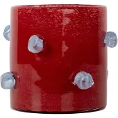 By On Arlo kaarsenhouder M Ø15 cm Bordeauxrood-lichtblauw
