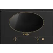 Smeg MP822NAO, Mimo-serie, losstaande magnetron, 22 liter, 850 watt, bedieningsknoppen, antraciet