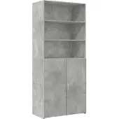 vidaXL Hoge kast 80x42,5x249 cm bewerkt hout betongrijs