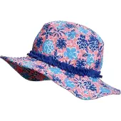 Playshoes zonnehoed UV werend bloemen meisjes 51 cm blauw/roze