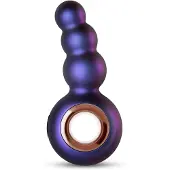 Hueman Outer Space - oplaadbare anaal vibrator met kralen - paars