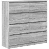 vidaXL Dressoir 100x35x99 cm spaanplaat grijs sonoma