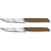 Victorinox Zwitsers Modern Steakmessenset - Notenhout, 2 stuks