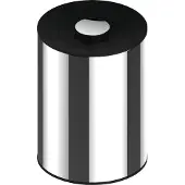 Keuco afvalbak van gepolijst roestvrij staal, 5 liter, wandmontage, 21 cm x 28,8 cm (ø x h), voor de badkamer als cosmeticabak, prullenbak, afvalbak, Plan