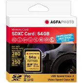 Agfa SDXC UHS II - 64GB, professionele, snelle kaart, U3, V90