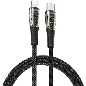 Duzzona 3A USB-C naar Lightning Kabel PD 27W 1M Transparant