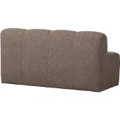 Woood Mojo Eetbankje Met Rugleuning - Bouclé - Bruin Melange - 164cm