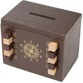 Philos puzzel Secret Box Locksmith houten spaarpot en puzzeldoos.