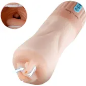 Lonely levensechte mondmasturbator met vibratie en zuigfunctie