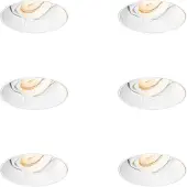 QAZQA Set van 6 Moderne inbouwspot wit GU10 rond trimless - Oneon