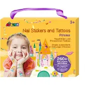 Avenir Nagelstickers En Tattoos - Prinses - 260+ Stuks - Makkelijk Verwijderbaar - 3 Jaar