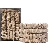 Slip Accessoires Hair Care Basic Skinny Hair Scrunchies Blonde 4 Stk.