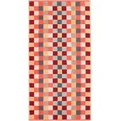 Cawö Handdoek Unique Karo Coral (Set van 3)