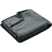 Stof Textiles Plaid/bankdeken Maribelle - antraciet - 130 x 160 cm - polyester fleece - 1 persoons