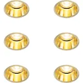 QAZQA Set van 6 moderne inbouwspots goud - Dept