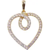 Christian Bicolor gouden hart hanger met zirkonia