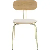 UMAGE Curious Eetkamerstoel Oak | Brass | Teddy White