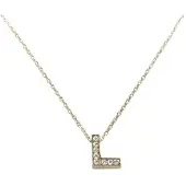 Christian Gouden ketting met l zirkonia hanger