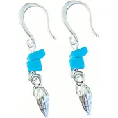 Charme Bijoux Oorbellen- Schelp- Blauw