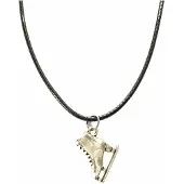 Charme Bijoux Zwarte koord ketting- schaats- hangertje-