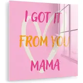 MuchoWow Mama - Quote - Hart - Roze