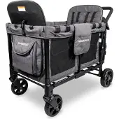 Wonderfold W4 Original Bolderkar - 4-zits Kinderwagen - Opvouwbaar - Grijs - (Draagvermogen 136 kg)
