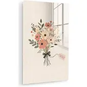 MuchoWow Bloemen - Quote - Beige - Lint