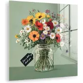 MuchoWow Bloemen - Vaas - Kaartje