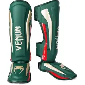 Venum Elite Scheenbeschermers Special Edition Groen Goud - XL