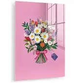 MuchoWow Bloemen - Quote - Kaartje - Kleurrijk