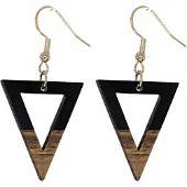 Charme Bijoux Oorbellen-Manon-Zwart-bruin-goudkleurig-zilver -