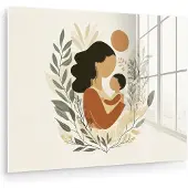 MuchoWow Illustratie - Moeder - Kind - Liefdevol