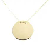 Christian Gouden ronde hanger met ketting