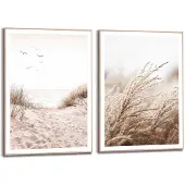 Reinders Schilderijen set Strand - 70 x 50 - Hout -