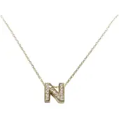 Christian Gouden ketting met n zirkonia hanger