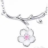 Charme Bijoux Ketting -Makenzie-Zilver-Roze -