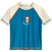Playshoes UV-bescherming 'Dschungel' ecru / petrol / oranje