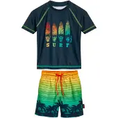 Playshoes UV-bescherming marine / lichtblauw / groen / oranje