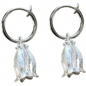 Charme Bijoux Klem Oorbellen-Tulp-Zilverkleur- geen gaatje-