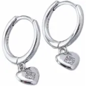 Charme Bijoux Oorbellen-Hart-Zilver-Zirkonia-Oorringen -