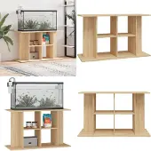 vidaXL Aquariumstandaard Sonoma Eiken 100x40x60 cm Bewerkt Hout