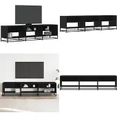vidaXL Tv-meubel 180x40x46 cm bewerkt hout zwart