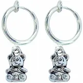 Charme Bijoux Klem oorbellen- beertje- zilverkleur-geen gaatje-