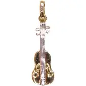 Christian Bicolor gouden viool hanger