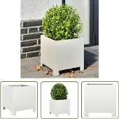 vidaXL Plantenbak 30x30x30 cm staal wit