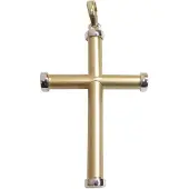 Christian Bicolor matte gouden kruis