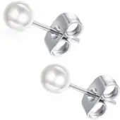 Charme Bijoux Synthetische - Parel oorbellen 5 mm wit