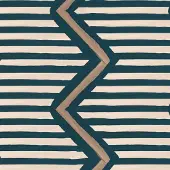 Catchii Behang Ikat Oez Zigzag blauw