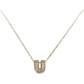 Christian Gouden ketting met u zirkonia hanger