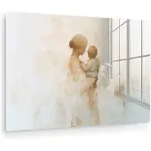MuchoWow Kind - Moeder - Waterverfschilderij